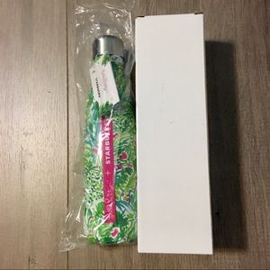 New in Box Lilly Pulitzer Starbucks Swell Bottle Palm Beach Jungle LE